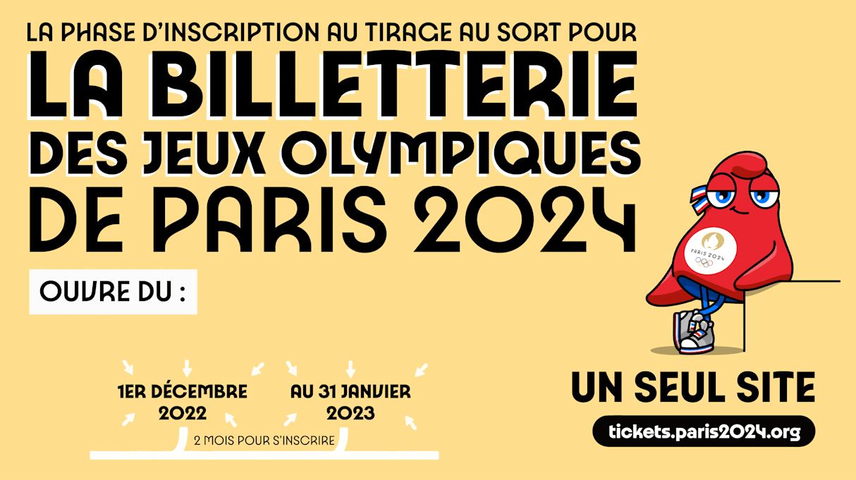 La billetterie des jeux olympiques de PARIS 2024 EST OUVERTE ES